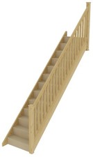 StairBox - Straight Staircase, assembled - Including RH Balustrade