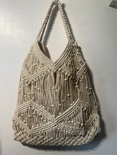 ZARA Ecru Cotton Beaded