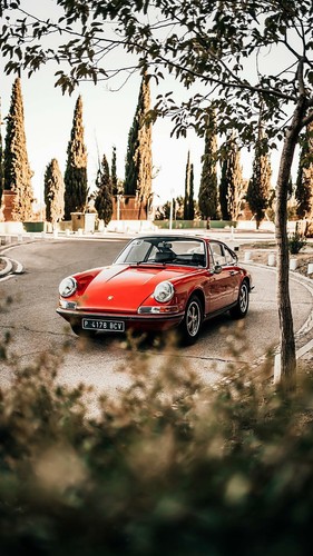 Classic red porsche 911 - classic,