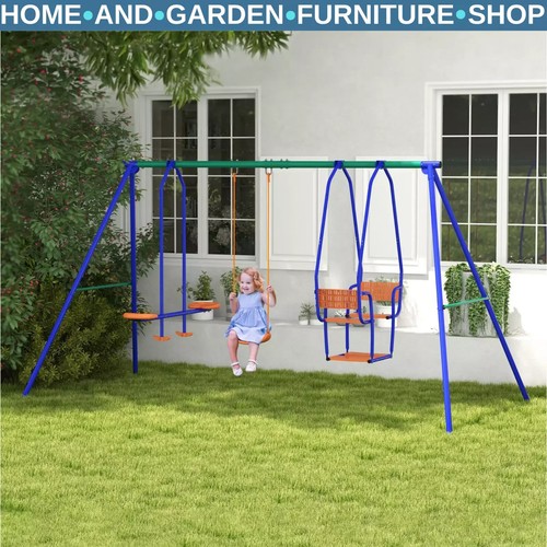 Metal kids swing set - metal,