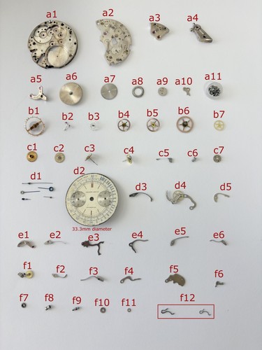 Valjoux cal movement parts - 22,
