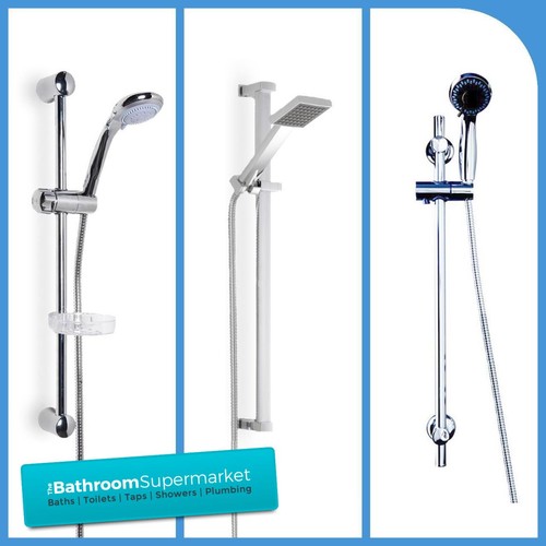 Modern chrome shower riser - modern,