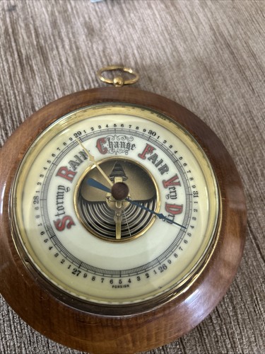 Vintage barometer thermometer - barometer,