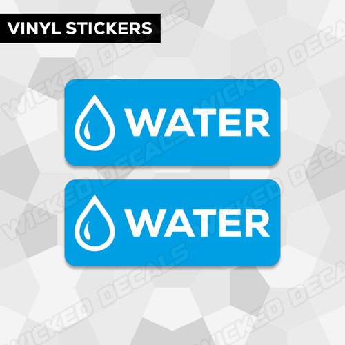 Water vinyl stickers - x,