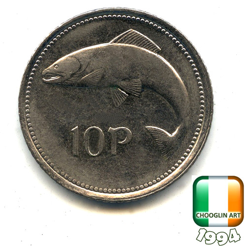 Irish 1994 ten pence 10p - an,