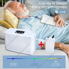 3L Portable Oxygen Generator Machine+2pcs 2500mah Battery Kit For Home Outdoor