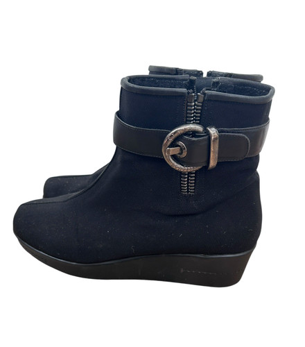 Stuart weitzman black wedge - stuart,