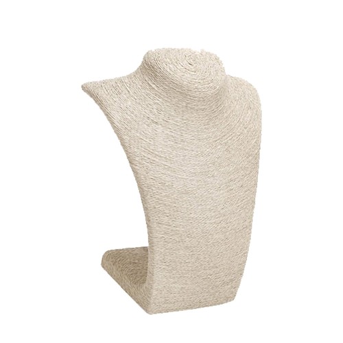 White mannequin bust - bust, jewelry