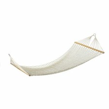 NEW Outdoor Mesh Cotton Rope Swing Hammock Hanging On The Porch Or Beach