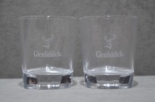 2x  Glenfiddich Triangle Heavy Base Glass Tumbler Whisky 28cl 280ml Brand New