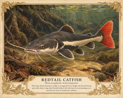 Redtail catfish with bright - catfish,