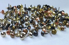 UPHOLSTERY NAILS STUDS TACKS PINS Fifteen colour finishes PACKS of 100