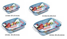 Pyrex Optimum Glass Rectangular Roaster High Resistance Easy Grip