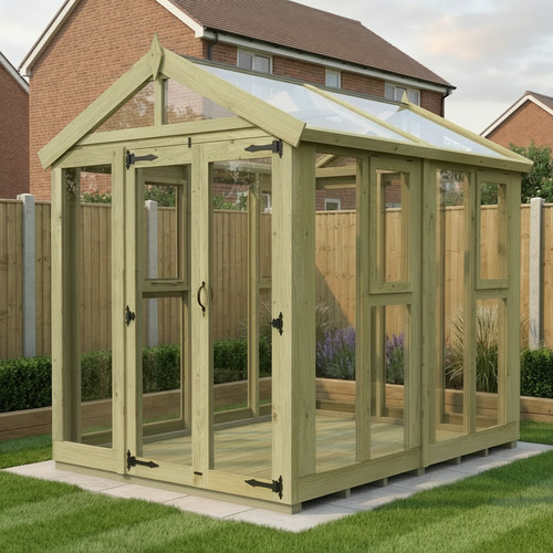 6x8 glass greenhouse toughen - 6x8,