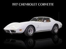 1977 Chevrolet Corvette in White NEW Metal Sign: 12x16" Free Shipping