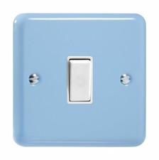 Varilight XY1W.DB Pastel Duck Egg Blue 1 Gang 1 or 2 Way Rocker Light Switch