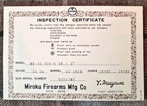 Original miroku firearms mfg - original,