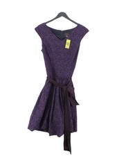 Avoca A-Line Midi Dress UK10 in Purple