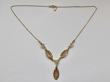 Welsh Clogau 9ct Gold Queen Eleanor Celtic Rose & Yellow Gold Necklace