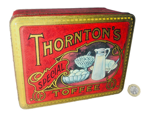 Advertising tin thorntons - advertising,
