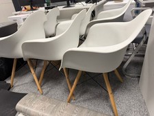 Set of 6 White Chairs –