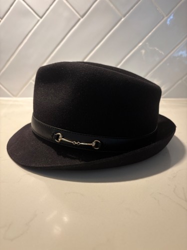 Gucci felt black horsebit - black,