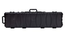Hard Gun Case Extra Large Wheeled Hard Case (Wave and Pick Pluck Foam); Black