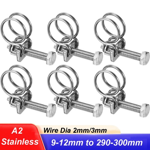 Double wire hose clip - double,