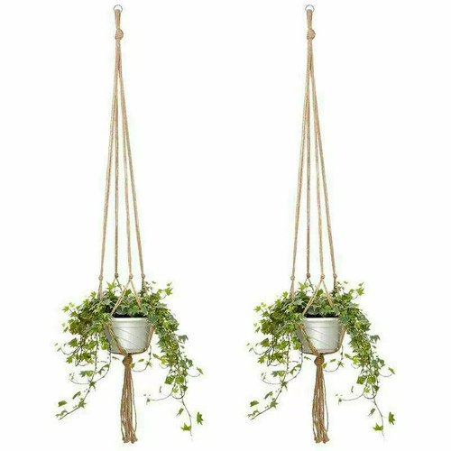 Macrame jute plant hanger - macrame,