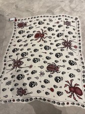 Alexander McQueen Pashmina Foulard Scarf Jewelled Big Skulls Wool Blend BNWT