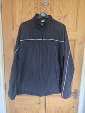 Mens Womens Vintage Navy Champion Full Zip Jacket Windbreaker Shell Size S M