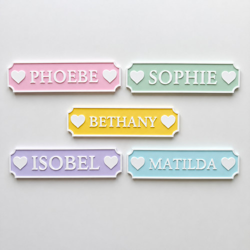 Personalised name door sign - name,