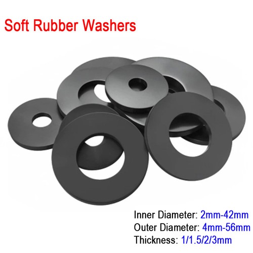 Black soft rubber - washers, m2