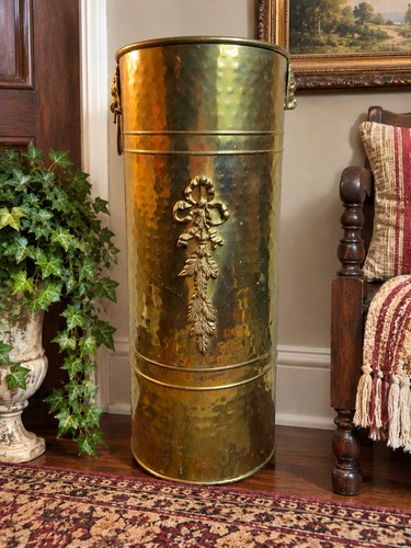 Vintage hammered brass - hammered,