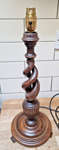 Vintage carved oak open - open, barley