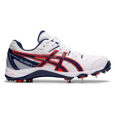 ASICS Cricket Shoes Spikes, Gel Gully 5, Batting SpinBowling White/Blue Expanse