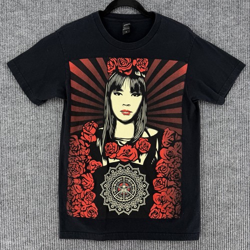 Obey rose girl graphic - rose, tee