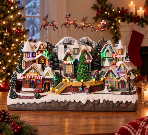 Large animated led santa - led,