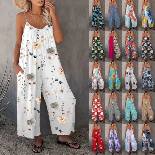 Ladies print dungarees - ladies,