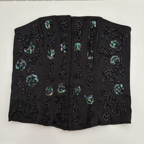 Warehouse 90s y2k black beaded - 90s,
