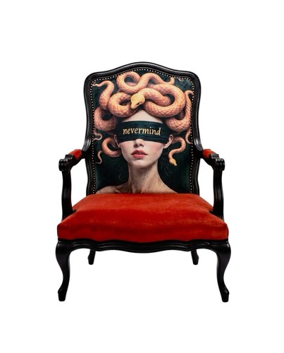 French armchair with wooden - french,