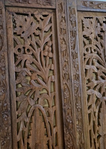 Antique hand carved teak wood - antique,