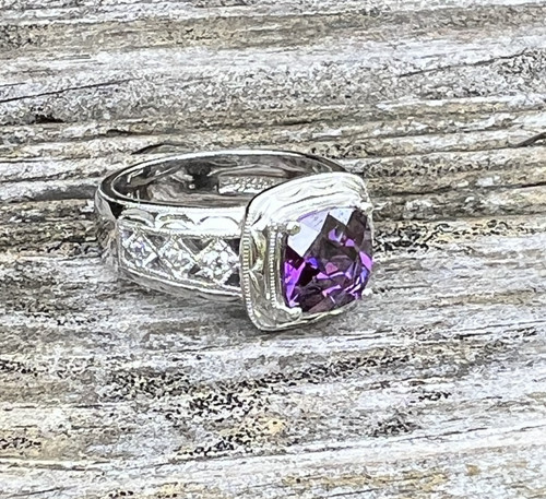 Tacori ring simulated - simulated, purple