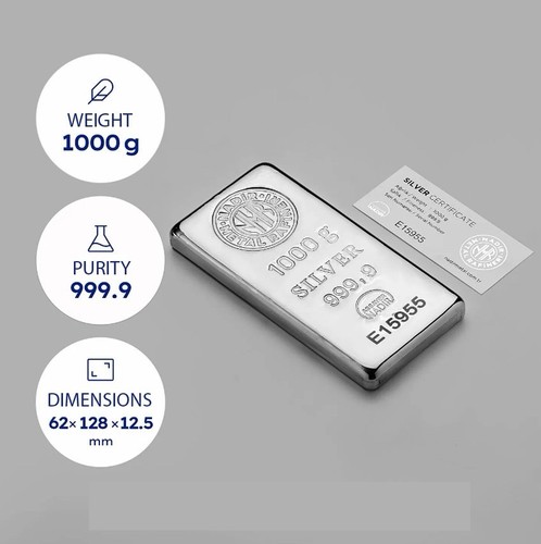 Silver bullion bars - 1,