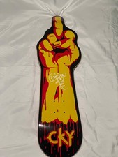 BAM MARGERA Signed CKY Skateboard Deck MTV Viva La Bam PROOF JSA