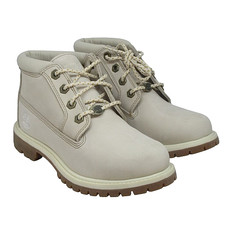 womens ladies timberland Nellie ankle off white leather nubuck Boots size uk 4 W