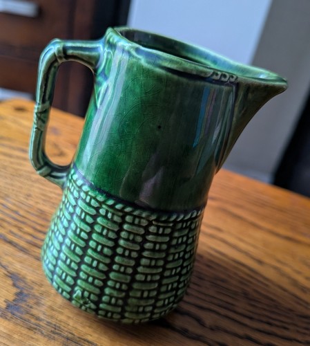 Green majolica rare - majolica,