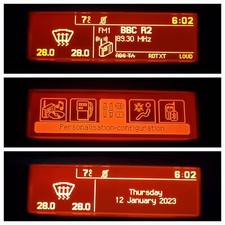 GENUINE Peugeot 407 display screen radio LCD Multi function clock dash Stereo 