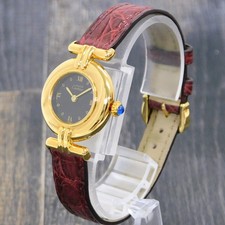 Cartier Must de Colisee VERMEIL SM 590002 SV925 GP Quartz Ladies Watch W632