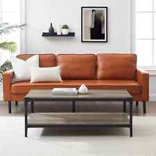 Walker Edison Angle Iron Coffee Table in Driftwood